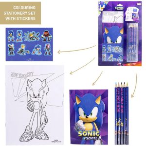 Sonic Coloreable Stationery Set