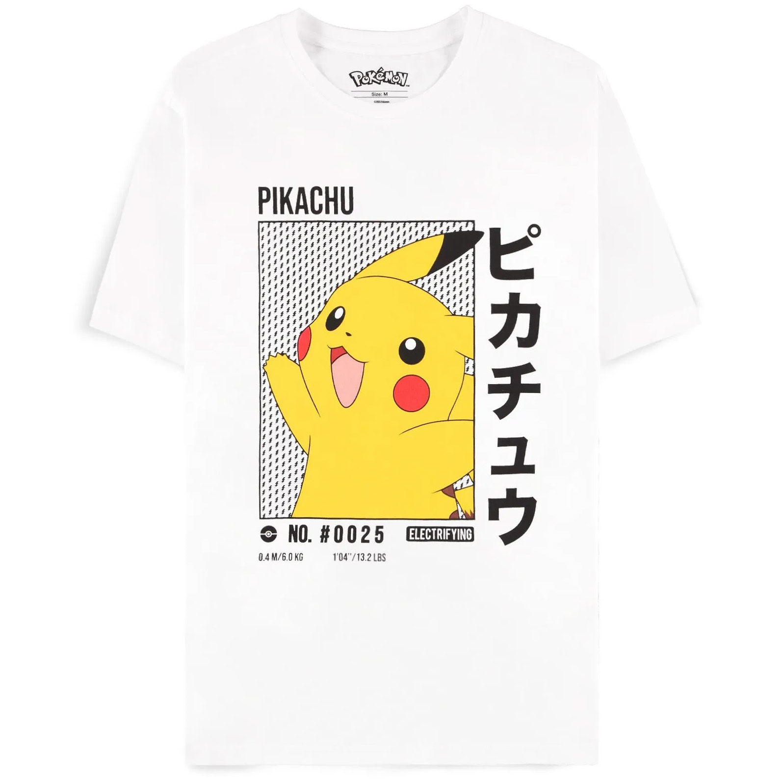 Pokémon – Pikachu Men’s Short Sleeved T-shirt (White)