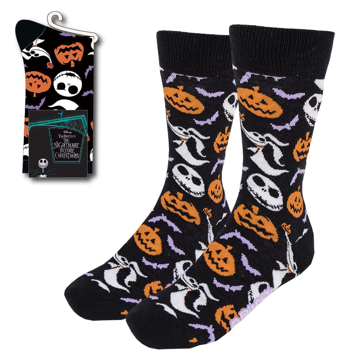 The Nightmare Before Christmas Jack and Pumpkin Socks Size 38/45
