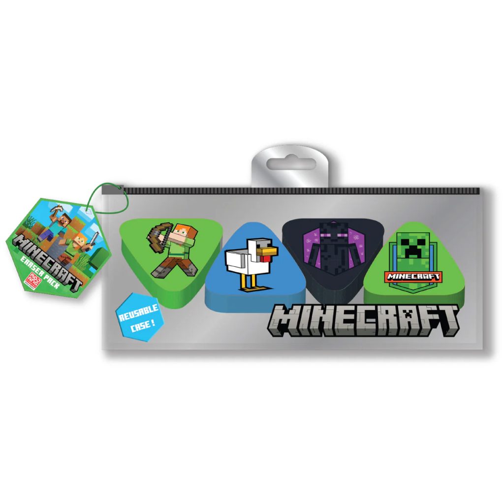 Minecraft (Characters) Eraser Set