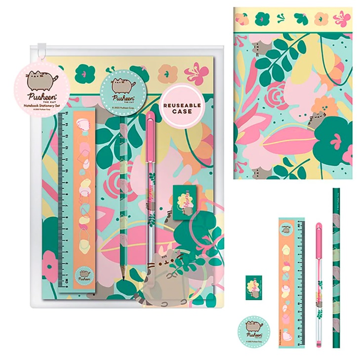 Pusheen (Botanical) Exercise Book Stationery Set