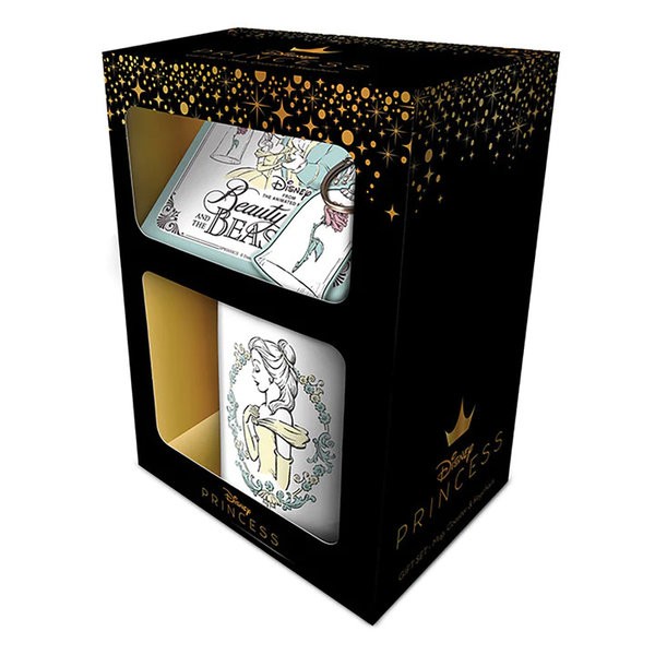 Beauty And The Beast (Enchanted) Mug Coaster Keychain Gift Set