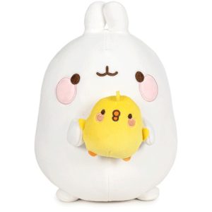 Molang - 23cm White Bunny With Chick Plush