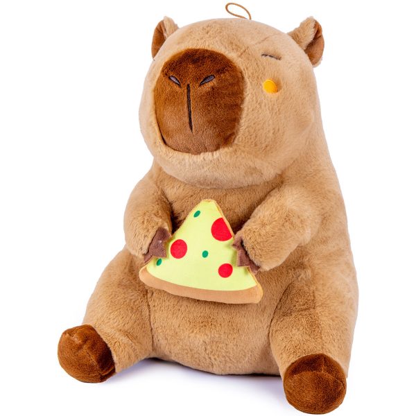 Kawaii – 55cm Capybara With Pizza Plush – PCMerch