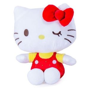 Hello Kitty - 22cm Tutti Frutti Red Bow Winking Plush