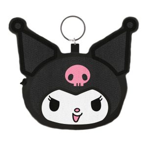 Hello Kitty Kuromi (Face) Fluffy Coin Purse