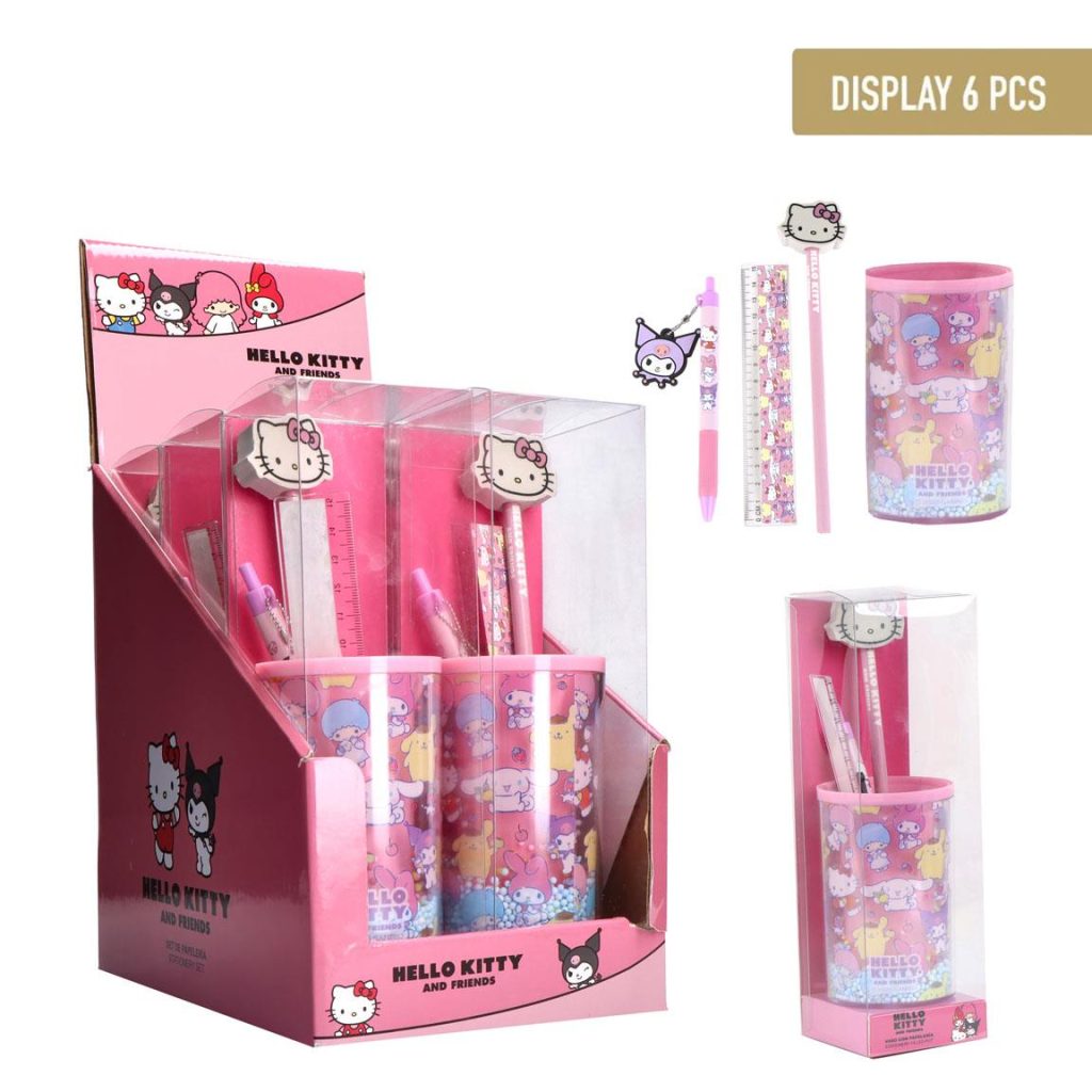 Stationery Set Pencil Holders Hello Kitty Display of 6