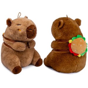 Kawaii - 25cm Capybara With Burger Backpack