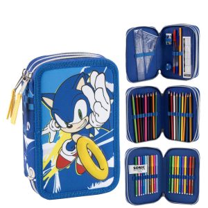 Sonic Pencil Case With Accessories
