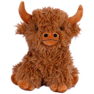 Kawaii - 25/30cm Bull With Long Hair and Horns Brown Plush