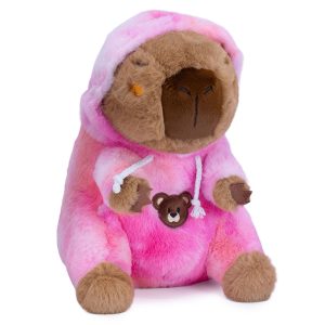 Kawaii - 25 cm Capybara With Pink Hoodie Dress