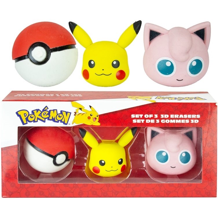 Pokémon – 3D Erasers 3-Pack