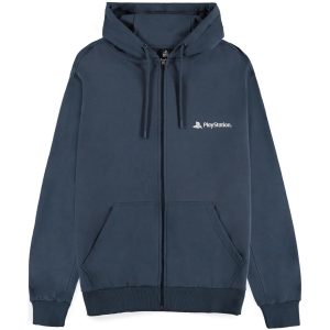PlayStation - Navy Logo Men's Zipper Hoodie