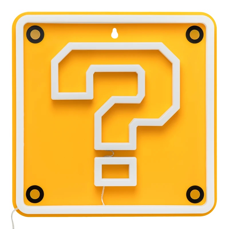 Super Mario Question Block Wall Mountable LED Neon Light