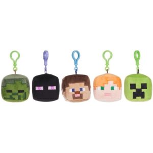 Minecraft - 6cm Pluche Bagclip 5 Assorti