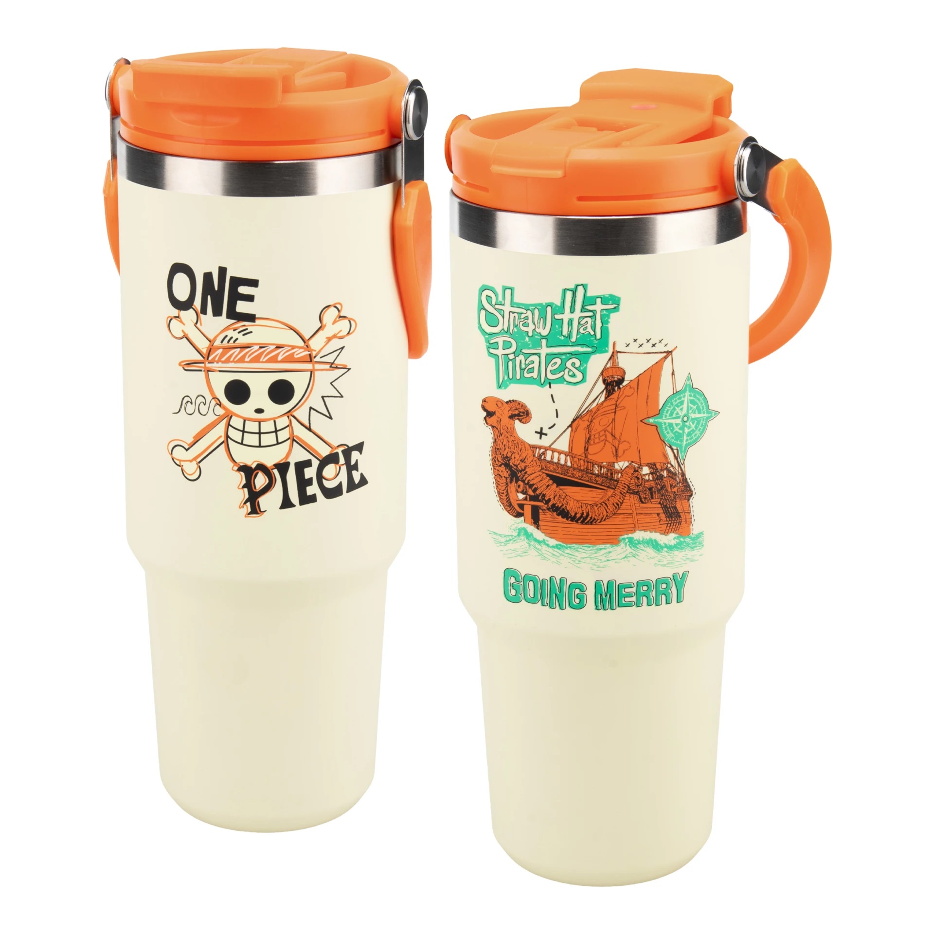 One Piece – 900Ml Insulated Cup With Top Handle – PCMerch