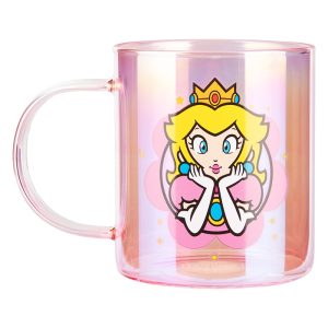 Super Mario - Princess Peach Iridescent Glass Mug