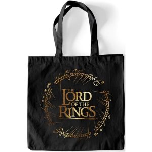 The Lord Of The Rings - Gold Foil Black Tote Bag One Size