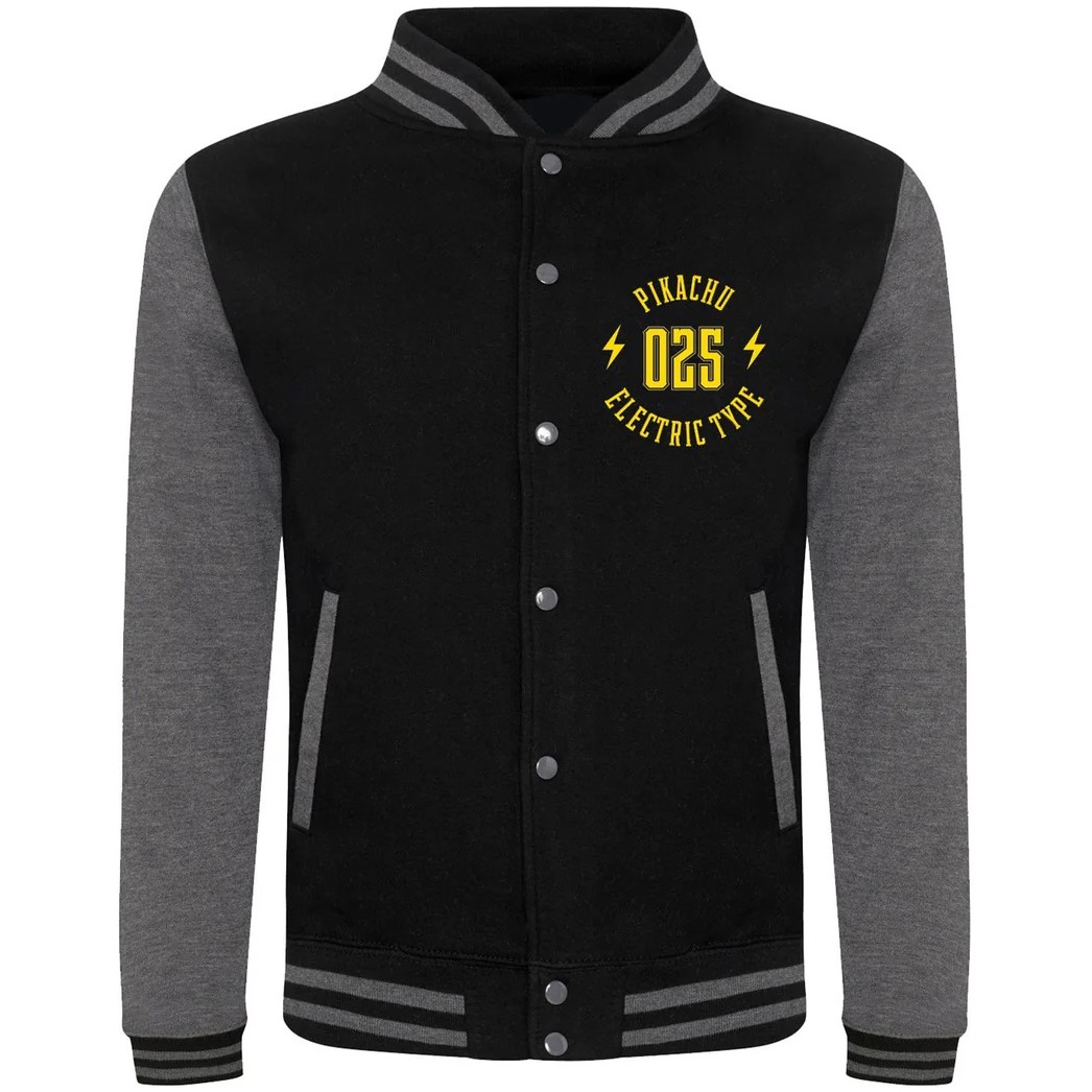 Pokemon – Collegiate Pikachu Black Varsity Jacket