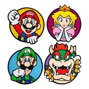 Super Mario Set of 4 Silicone Coasters