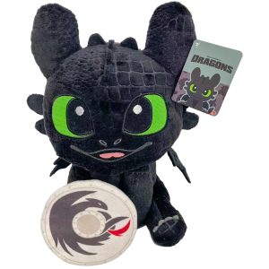 How To Train Your Dragon - 24cm Toothless Sitting With Shield Plush