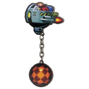 Sonic The Hedgehog Limited Edition Dr. Eggman Egg Mobile Chained Pin Badge