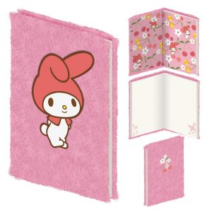 Hello Kitty My Melody Plush Notebook