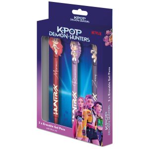 K-Pop Demon Hunters Erasable Gel Pen 3 Pack