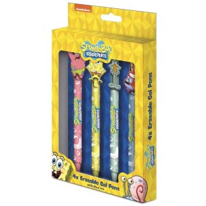 Spongebob (Absorbed) 4Pk Erasable Gel Pens