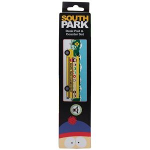 South Park Elementary School Bus Desk Pad & Coaster Set
